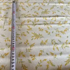 1m 綿麻キャンバス ミモザ　生地　布　はぎれ
