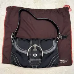 Coach Soho Signature Shoulder Bag Black