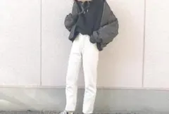 【SALE】chocomeeコーデュロイ ストレートパンツ アイボリー