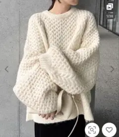 select MOCA by son オーバーサイズハニカムニット