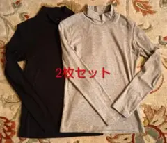 UNIQLO ユニクロ　コットン タートルネックT　M 2点セット