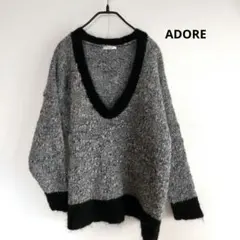 ADORE アドーア　 Vネックざっくり長袖ニット　アルパカ入り