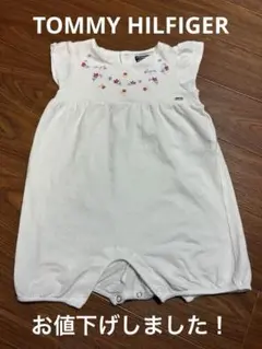 【Tommy Hilfiger】ホワイト 花柄刺繍 ツーウェイ・ドレスオール