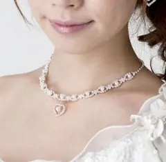 ブライダル　ネックレスとパールヘアピンセット　オマケ付き