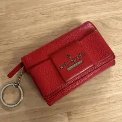 kate spade キーケース 赤 リボン カードケース