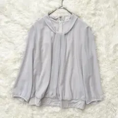 リフレクト シフォンブラウス ボウタイ 9 ストレッチ 上品 通勤 きれいめのサムネイル