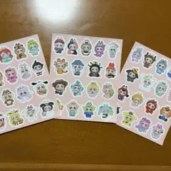 Labubu 着ぐるみデザイン ステッカー 3枚セット