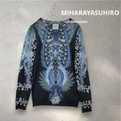希少　ミハラヤスヒロ　flower skull bone knit ニット　骨のサムネイル