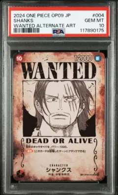 シャンクス 手配書　psa10 ロジャー手配所　エース手配所　3枚セット シャンクス 手配書 psa10 ロジャー手配所 エース手配所 3枚