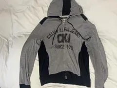 Calvin Klein Jeans ダブルジップパーカー グレー