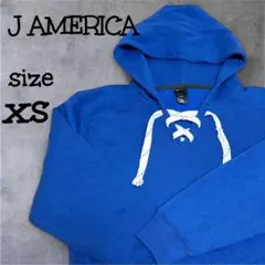 J AMERICA ジェイ・アメリカ【xs】パーカー ブルー 輸入古着