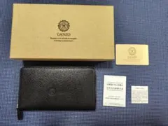 GANZO 長財布 ラウンドファスナー ブラックのサムネイル
