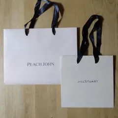 ショップバッグ　中古　2種 ジル・スチュアート　ピーチジョン　まとめ売り