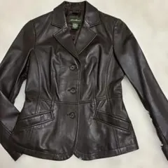 Eddie Bauer エディーバウアー ラムレザー ジャケットXS ブラウン