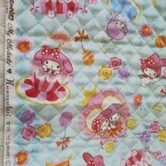 サンリオマイメロディキルティング生地50cm水色2017はぎれ布コレクション