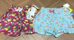 レーヨン素材　ショートパンツ　ミニーちゃんと花柄120