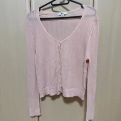 UNIQLO C ピンク Uネックカーディガン
