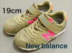 ニューバランス 996 キッズ スニーカー 19cm カラフル 蛍光