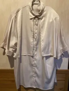Louren drape cape blouse ブラウス　 パールホワイト