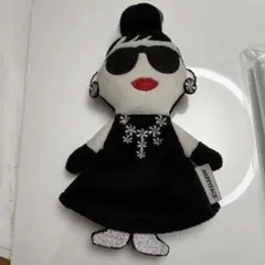 HAPPYFACE ドール型キーホルダー ブラック