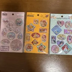 即日発送　匿名　セリア ディズニー ウォーターシール　3種セット