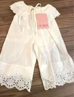 新品タグ付❣️aiarai しまむらレースパンツボトムス 100cm【腰レース付】