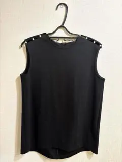 Theory ノースリーブトップス 黒 S 異素材コンビ きれいめ上品 - メルカリ