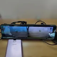 アセントワールド GPS前後2カメラ ミラー型ドライブレコーダーFS