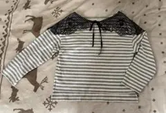 送料無料‼︎アーバンリサーチのお洒落レース襟付きボートネックカットソー