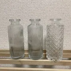 透明ガラス花瓶セット 3個