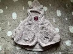 GELATO PIQUE ベージュ フード付き ポンチョ 80サイズ