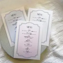 メニュー表pc-１９　ウェディング
