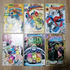 アメコミ　スパイダーマン、スーパーマン、マスクなどの漫画セット
