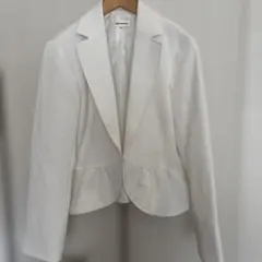 ホワイト テーラードジャケット17
