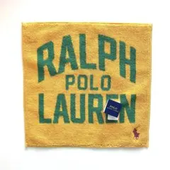 ラルフローレン　ポロ　タオルハンカチ　メンズ　イエロー　黄色　ロゴ　刺繍　お洒落