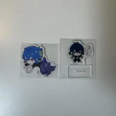 あくねこ バスティン 一緒に喜ぶ クリアステッカー ミニアクリルスタンド 応援