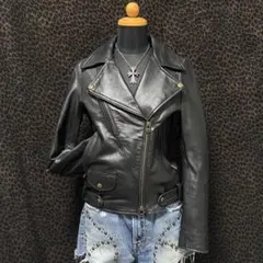 grunge leather double riders jacket CE25