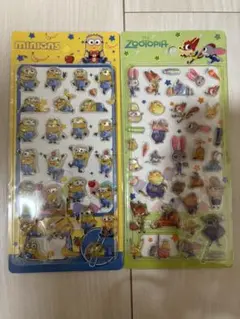 ミニオンズ&ズートピア シール2枚セット