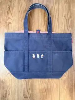 familiar ファミリア クマ刺繍 ネイビー トートバッグ マザーズバッグ