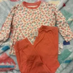 花柄コットンパジャマセット 100cm