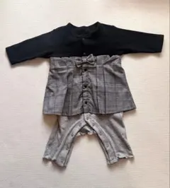ロンパース　お出かけ　セレモニー　ベビー服　千鳥柄　グレンチェック　女の子
