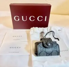 GUCCI GGスプリーム ブラック イヤホンケース AirPodsケース 正規