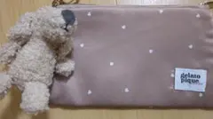 ジェラート・ピケ　犬チャームとサテン地ポーチのセットのサムネイル