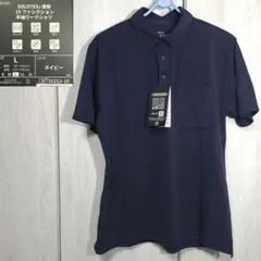 完売モデル ワークマン ソロテックス使用15ファンクション半袖ワークシャツ 紺Lのサムネイル