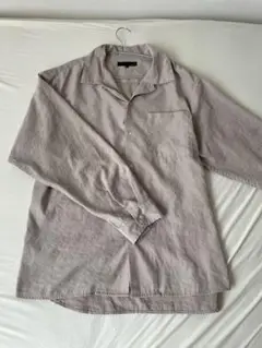 Crema 薄いベージュ Lサイズ ボタンシャツ