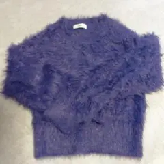 IT'S DEMO ラメ入り紫ニットセーター F
