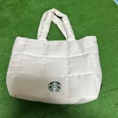 Starbucks キルティング トートバッグ ホワイトのサムネイル