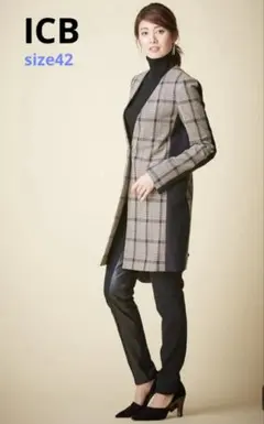 ICB ノーカラー　ジャケット　42 美品