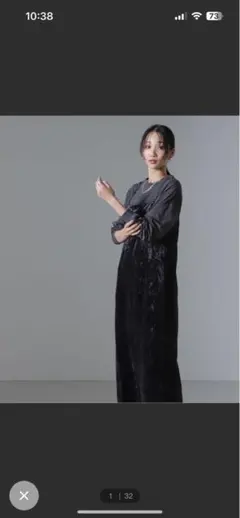 ベロアキャミワンピース ナノユニバース