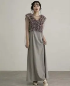 【美品】Kana オケージョンドレス チュール シアー お呼ばれ パーティー